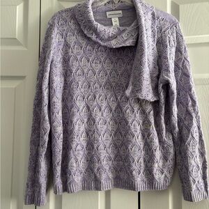 Alfred Dunner Openwork pattern with attached scarf
